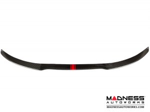 FIAT 500 Front Spoiler - Carbon Fiber - Red Racing Stripe w/ White Scorpion